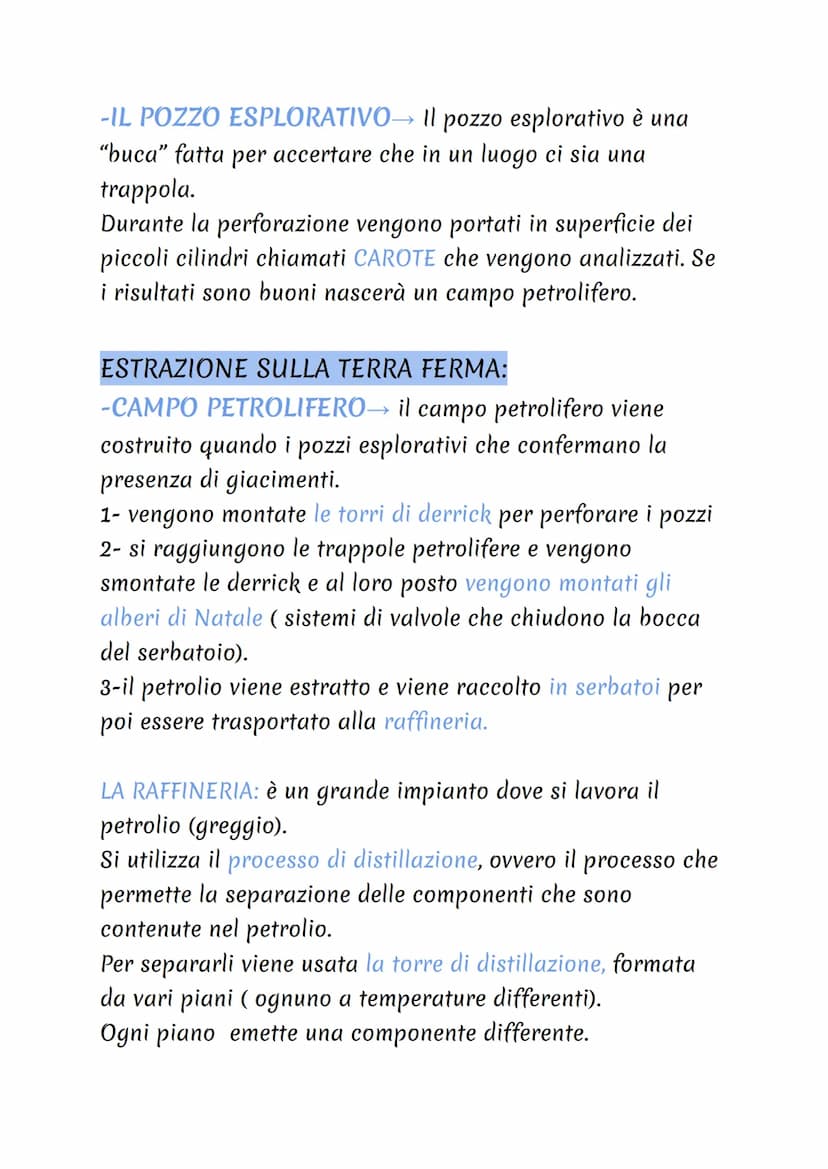 IL PETROLIO
COS'E':
Il petrolio o OLIO PIETRA è un liquido denso e oleoso, di
colore nero/giallo bruno.
E' un miscuglio di idrocarburi forma