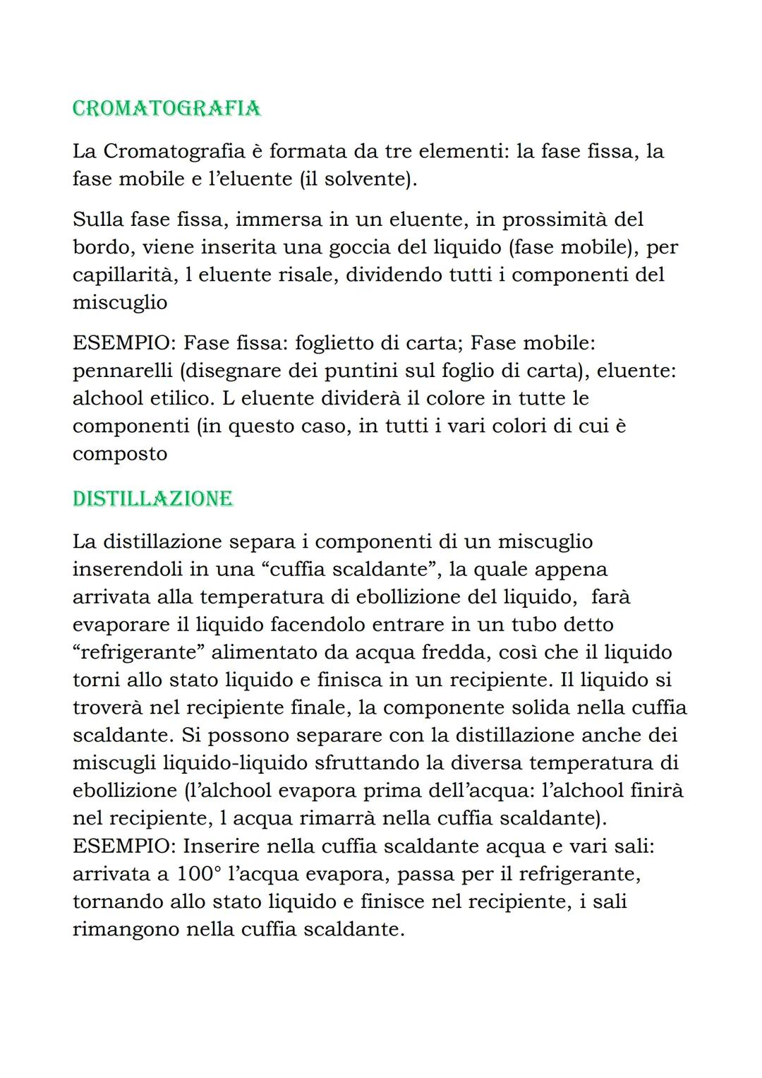 I METODI DI SEPARAZIONE DEI MISCUGLI
FILTRAZIONE
E' possibile separare due miscugli (liquidi o gassosi), tramite
dei filtri, come un pezzo d