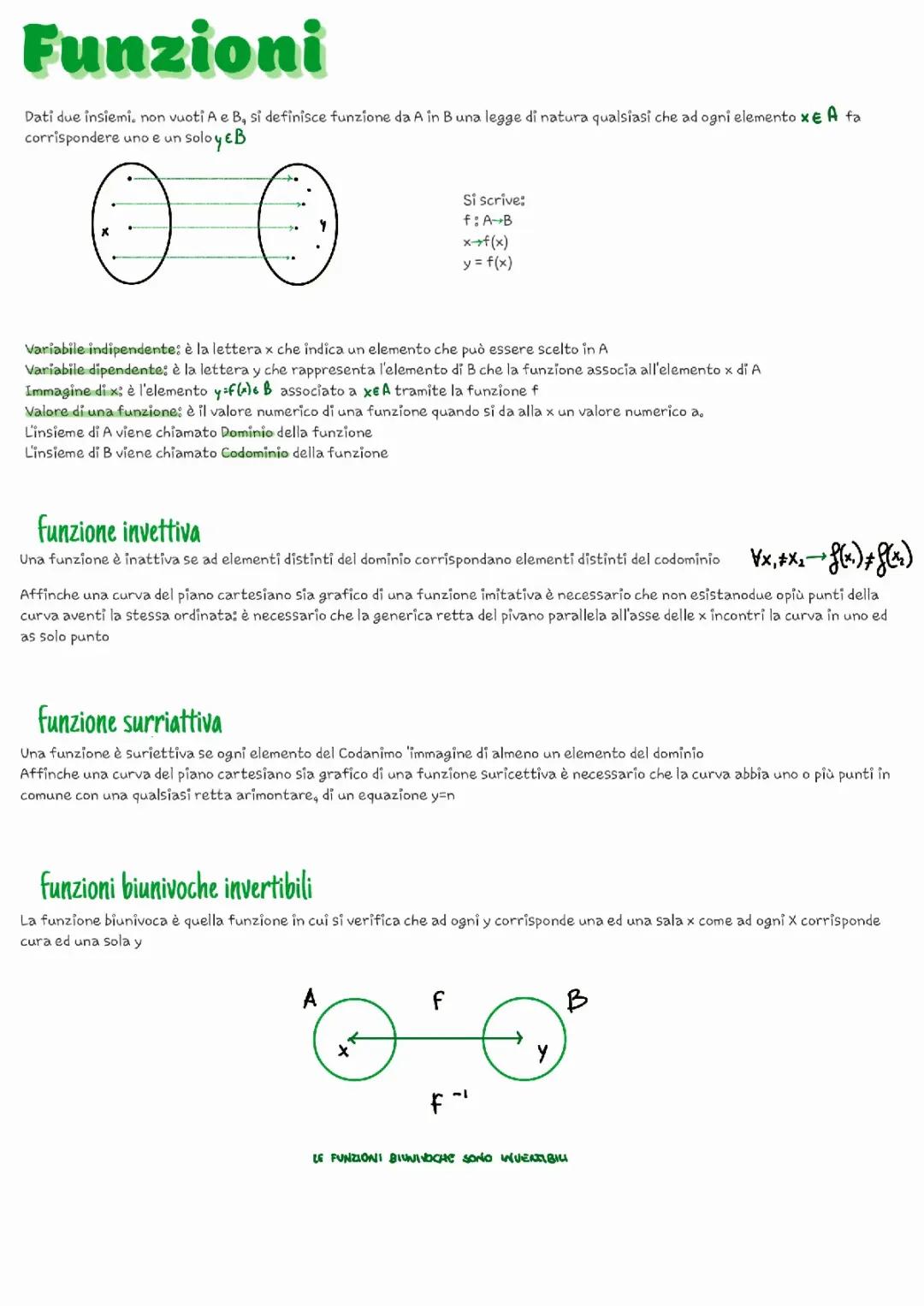 Funzioni Matematiche: Definizione, Caratteristiche e Confronto