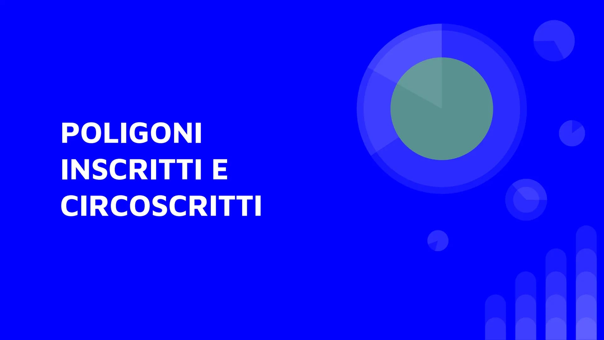 POLIGONI
INSCRITTI E
CIRCOSCRITTI POLIGONI INSCRITTI
UN POLIGONO SI DICE INSCRITTO IN UNA CIRCONFERENZA SE TUTTI I VERTICI
APPARTENGONO
ALLA