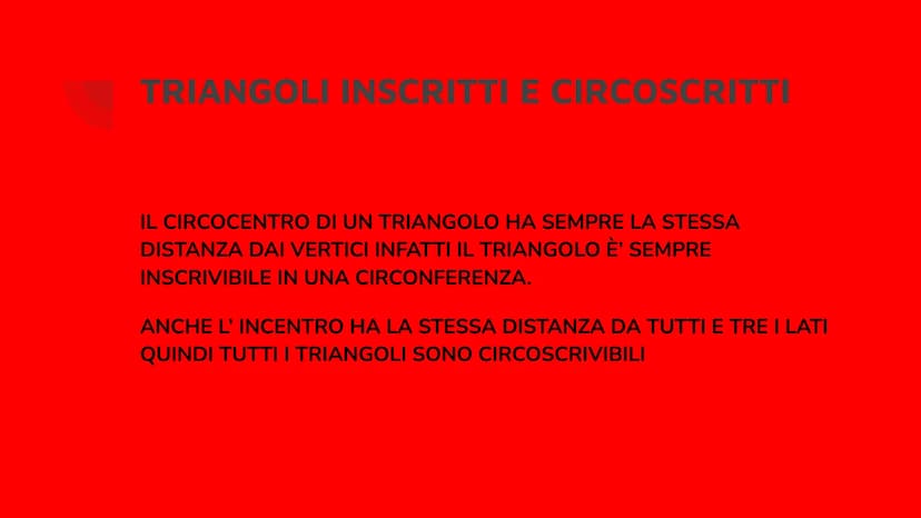 POLIGONI
INSCRITTI E
CIRCOSCRITTI POLIGONI INSCRITTI
UN POLIGONO SI DICE INSCRITTO IN UNA CIRCONFERENZA SE TUTTI I VERTICI
APPARTENGONO
ALLA