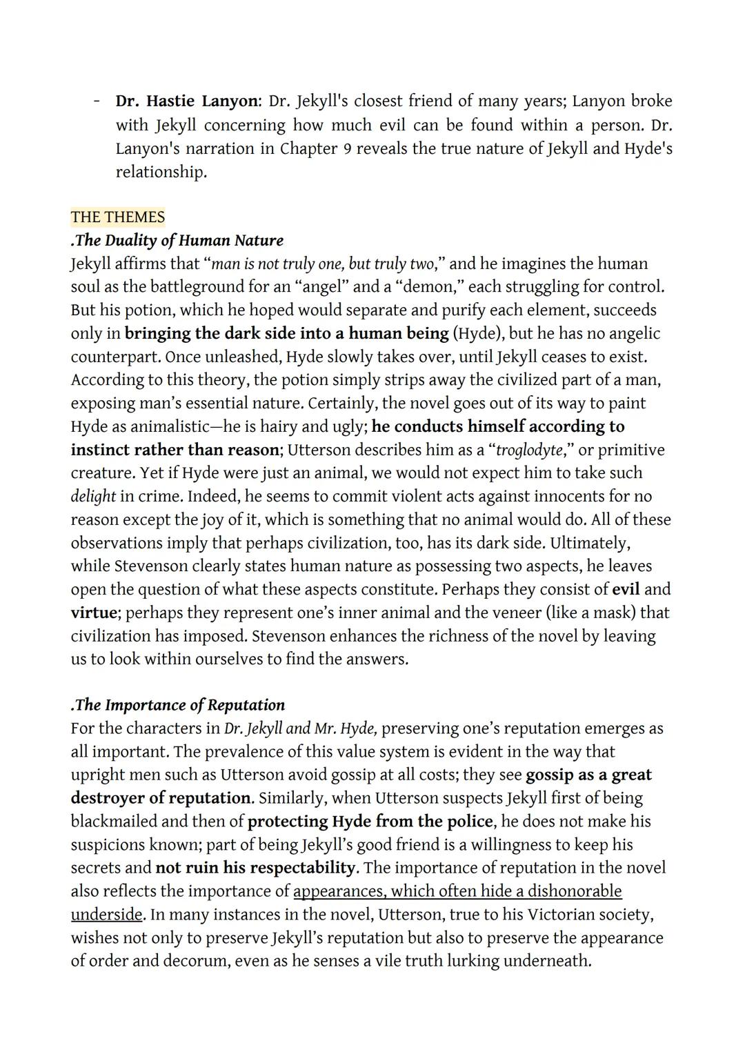 THE STRANGE CASE OF DR JEKYLL AND MR HYDE, R.L. Stevenson
THE PLOT
Dr Jekyll and Mr Hyde is the story of a scientist that finds a way to sep