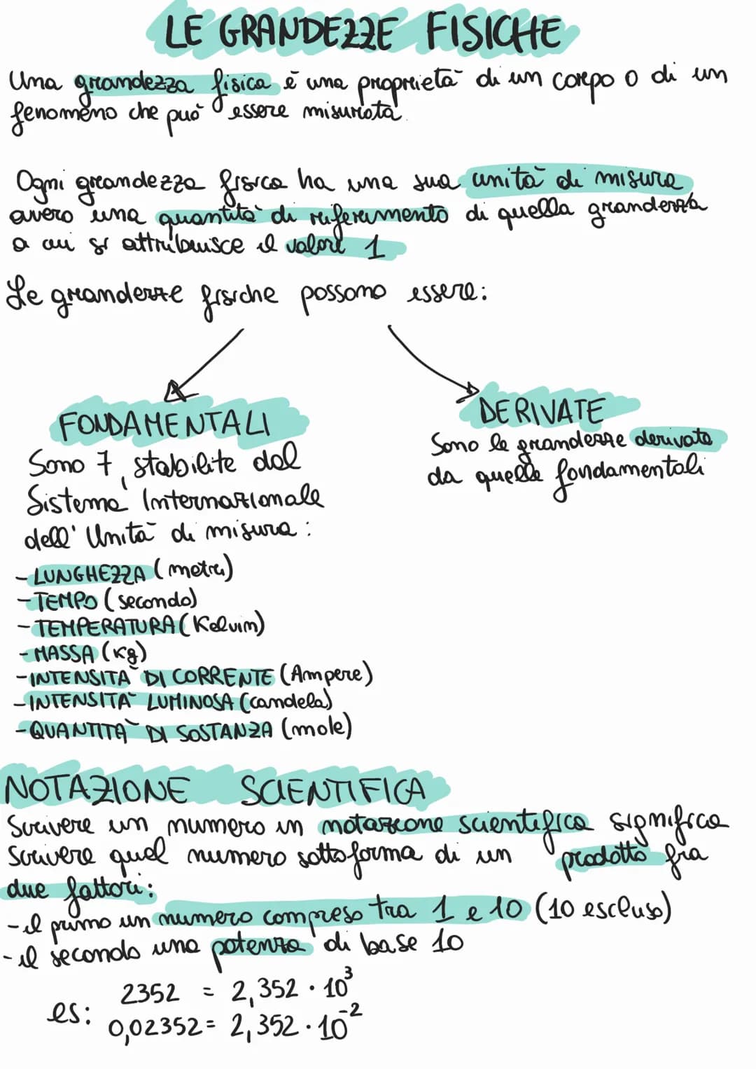 LE GRANDEZZE FISICHE
Una grandezza fisica è una proprietà di un corpo o di un
fenomeno che può essere misurata.
Ogni grandezza fisice ha una