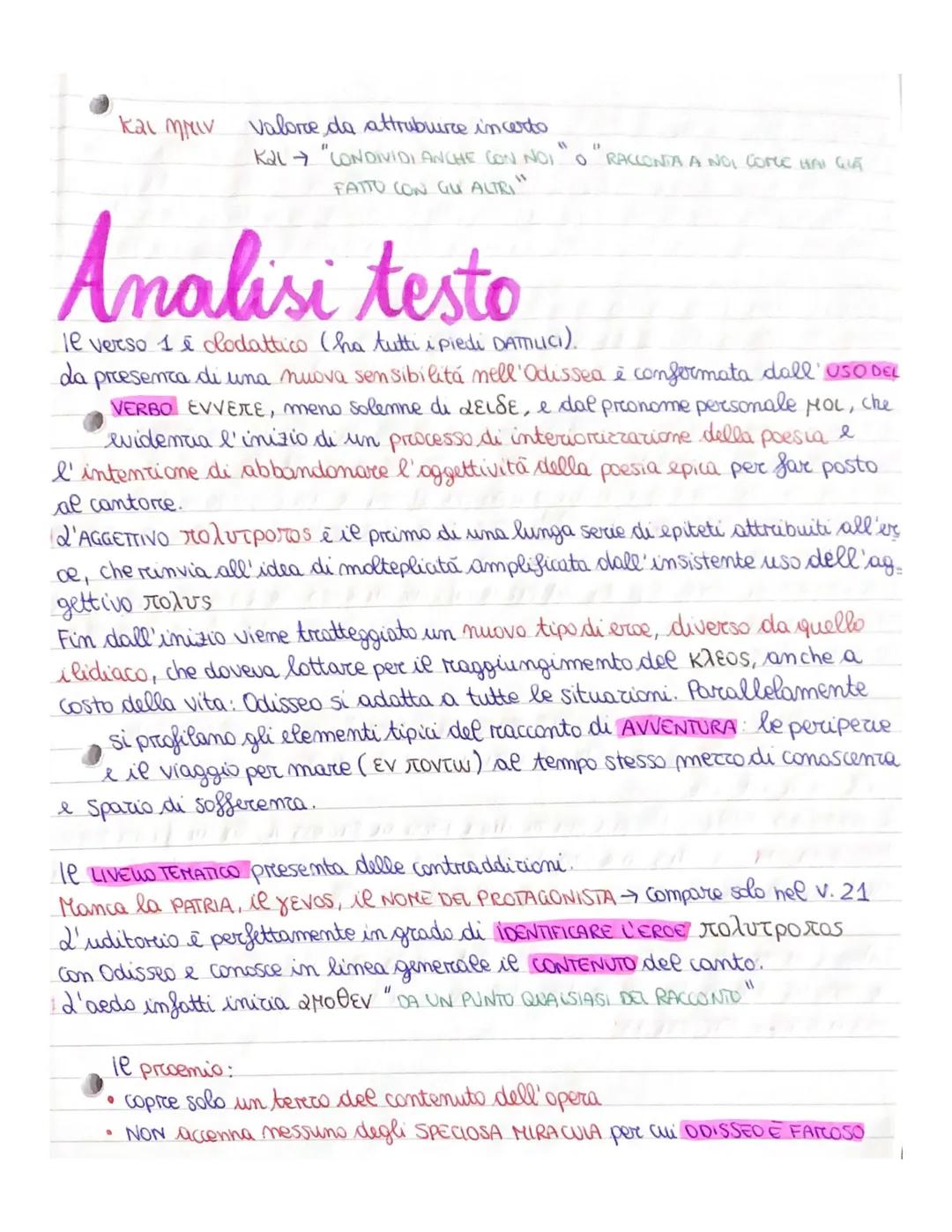 # Proemio Odissea

Ανδράμοι εννέπε, Μουσα, πολυτρόπον, ός μαλά πολλά
πλάγχθη, ἔπει Τροϊής ιερόν πτολίεθρον ἐπερσε
πολλῶν δ' ανθρωπων ιδὲν ασ