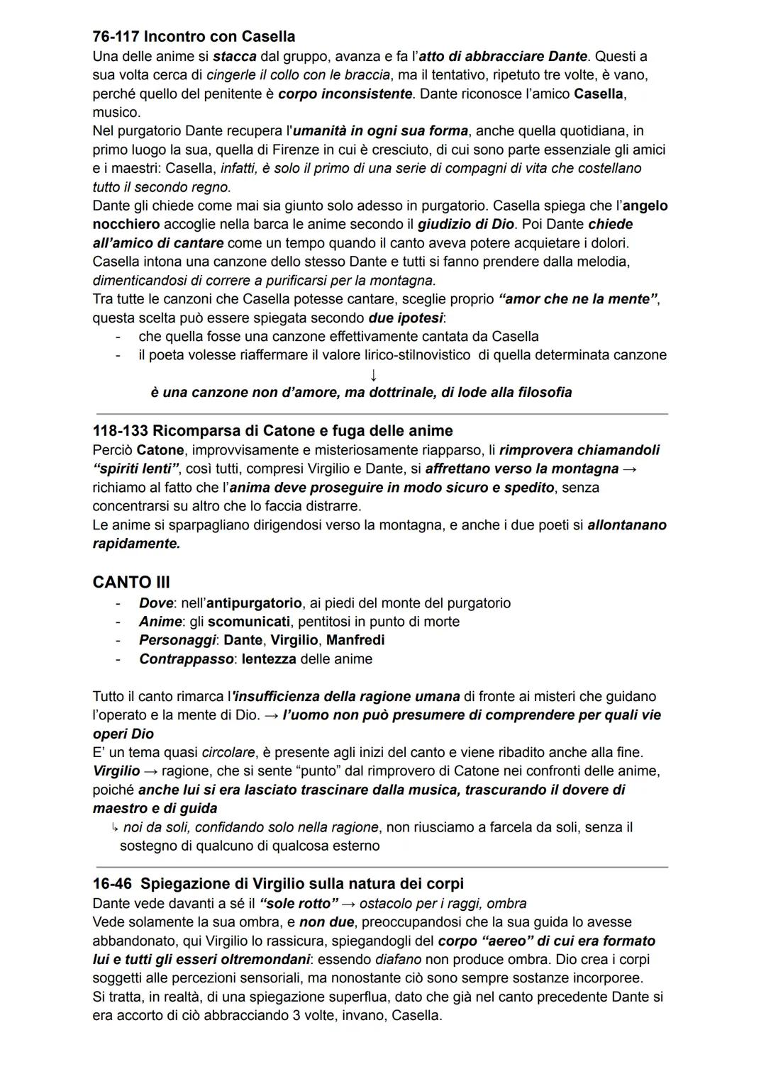 PURGATORIO
Al purgatorio, Dante dà una struttura differente a quella dell'inferno. Il purgatorio si forma
dopo che la terra si ritrae al pre