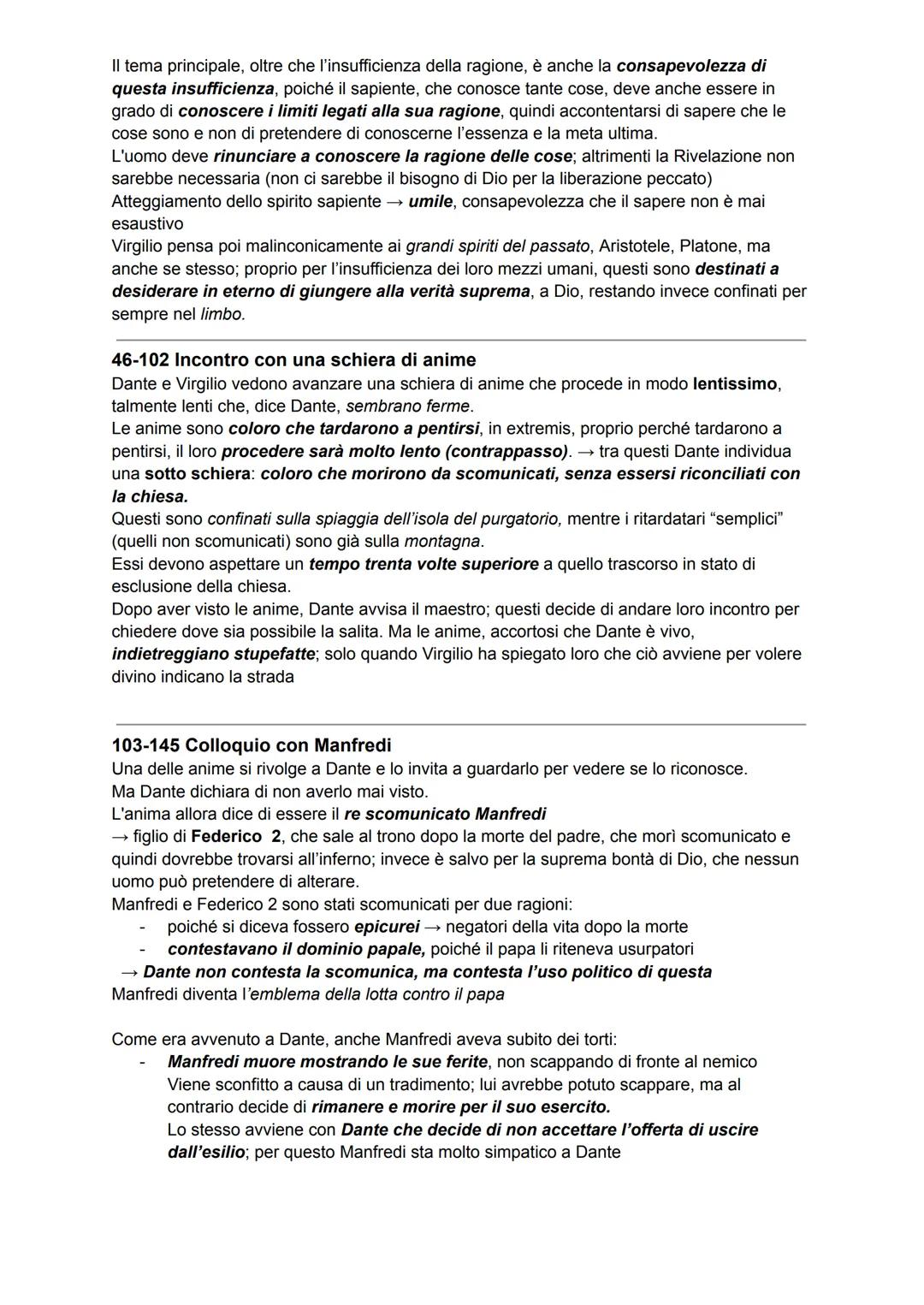 PURGATORIO
Al purgatorio, Dante dà una struttura differente a quella dell'inferno. Il purgatorio si forma
dopo che la terra si ritrae al pre