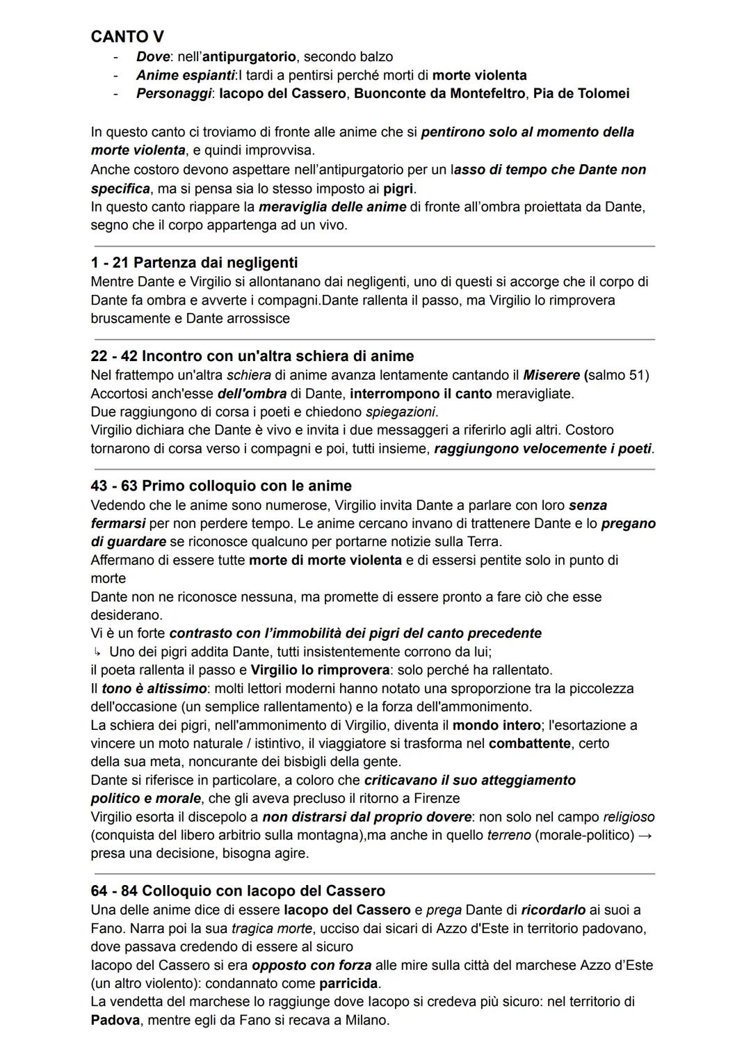 PURGATORIO
Al purgatorio, Dante dà una struttura differente a quella dell'inferno. Il purgatorio si forma
dopo che la terra si ritrae al pre