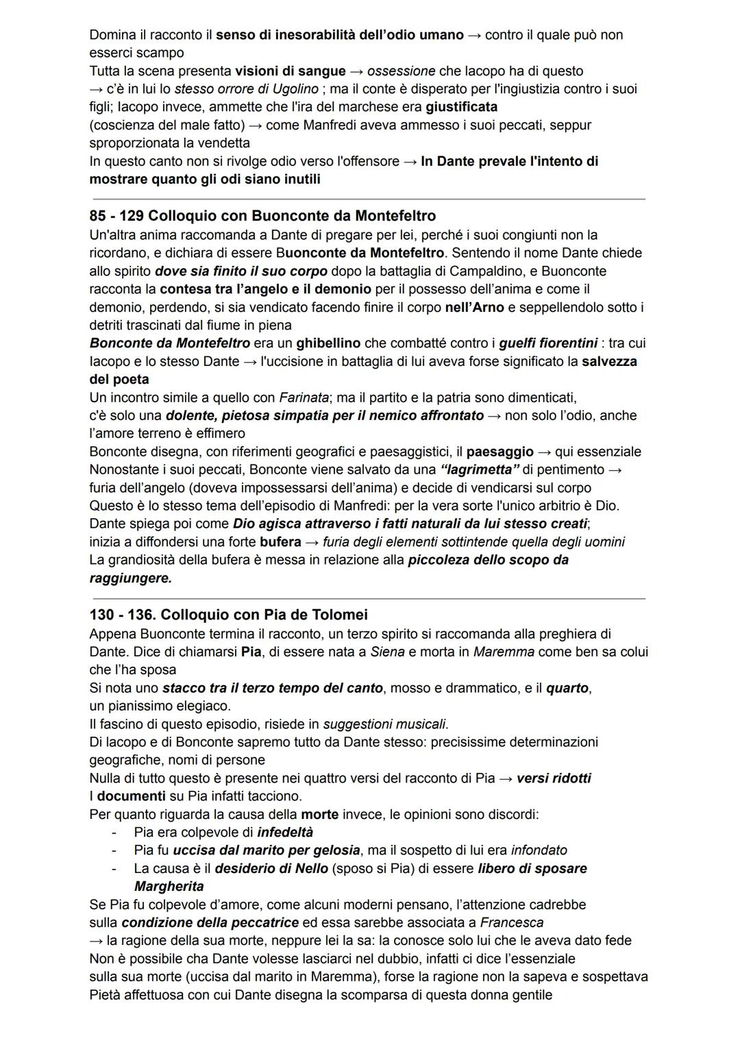 PURGATORIO
Al purgatorio, Dante dà una struttura differente a quella dell'inferno. Il purgatorio si forma
dopo che la terra si ritrae al pre