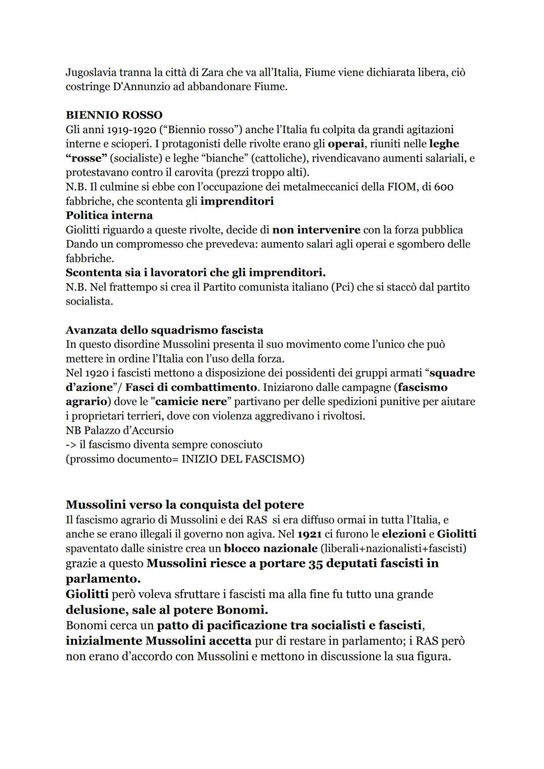 # Il primo dopoguerra italiano

L'Italia esce vincitrice dalla prima guerra mondiale nel 1918.
Tuttavia il clima di entusiasmo non durò a lu