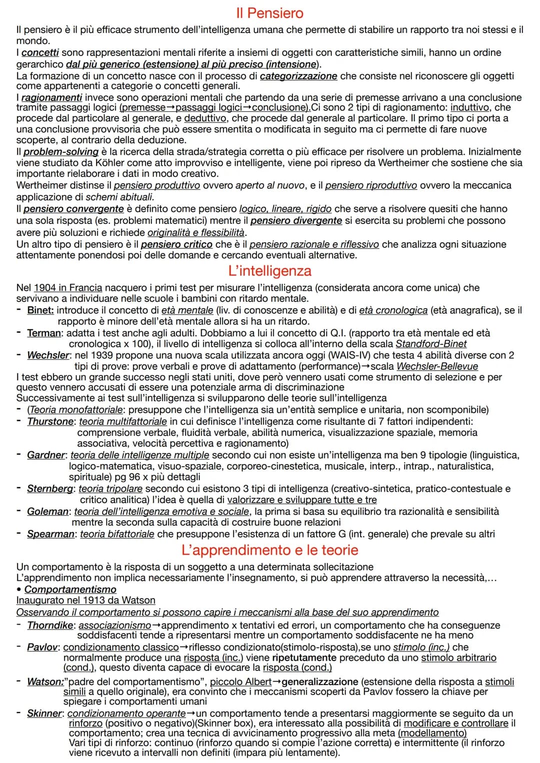 Indagine scientifica sulla mente
Psicologia=scienza del comportamento e dei processi mentali
Platone e Aristotele sono i primi a interrogars