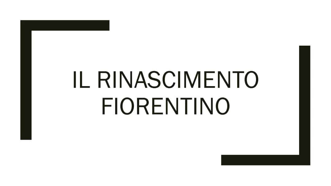Il rinascimento fiorentino: Masaccio e Brunelleschi