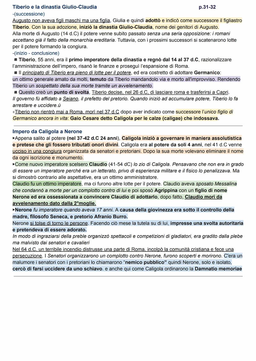 Augusto e la Dinastia Giulio-Claudia
Ottaviano garantisce la pace
(cap. 1)
p.22
Grazie alla vittoria di Ottaviano su Antonio e la conquista 