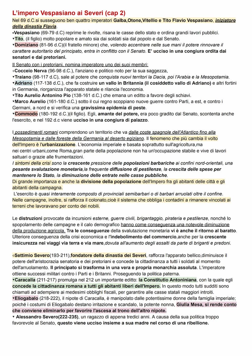 Augusto e la Dinastia Giulio-Claudia
Ottaviano garantisce la pace
(cap. 1)
p.22
Grazie alla vittoria di Ottaviano su Antonio e la conquista 
