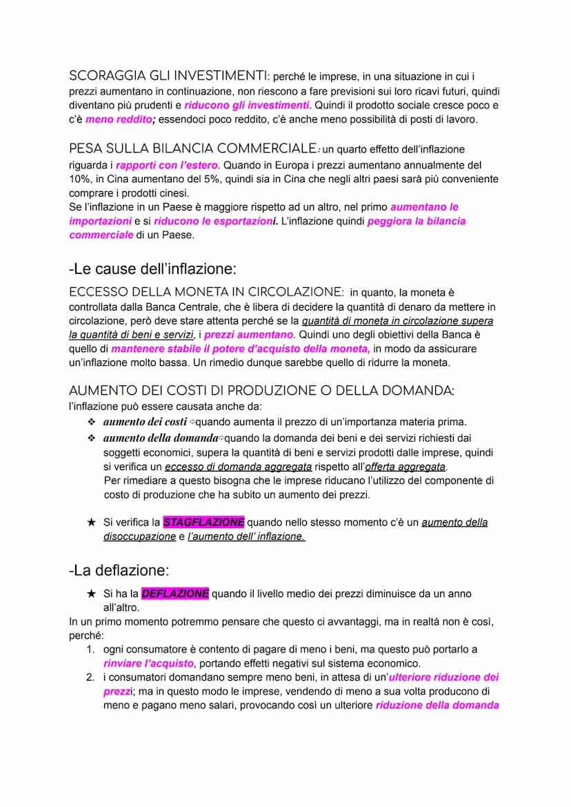 L'INFLAZIONE E LA DEFLAZIONE
-Valore nominale e valore reale
II VALORE NOMINALE è il valore indicato sulla banconota, riconosciuto da tutti 