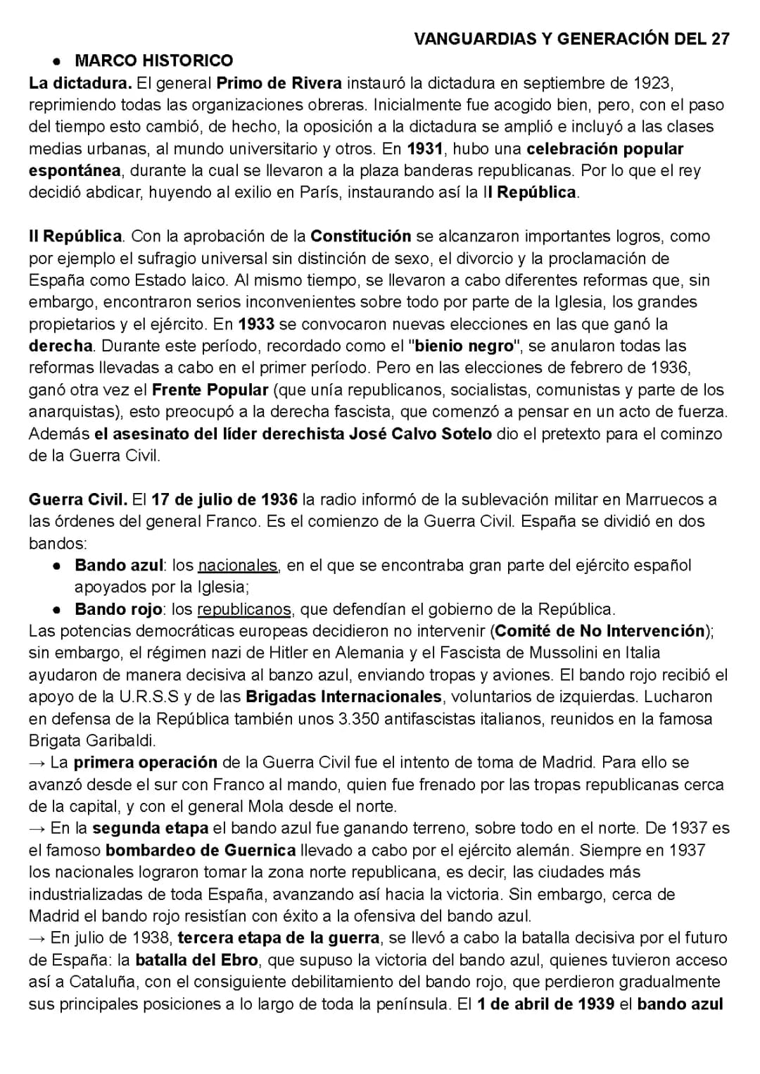vanguardias y generaciòn del 27
