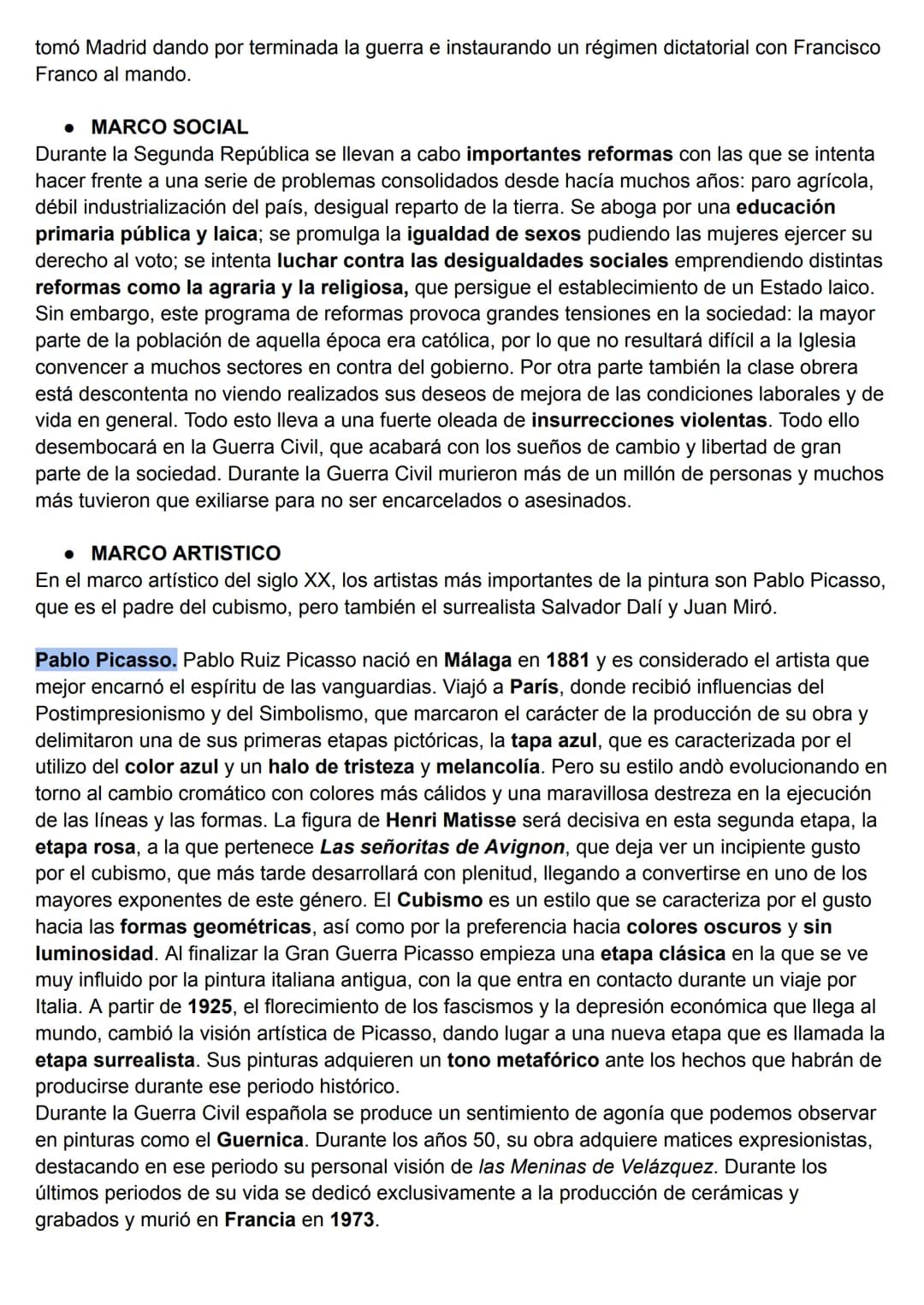 VANGUARDIAS Y GENERACIÓN DEL 27
● MARCO HISTORICO
La dictadura. El general Primo de Rivera instauró la dictadura en septiembre de 1923,
repr
