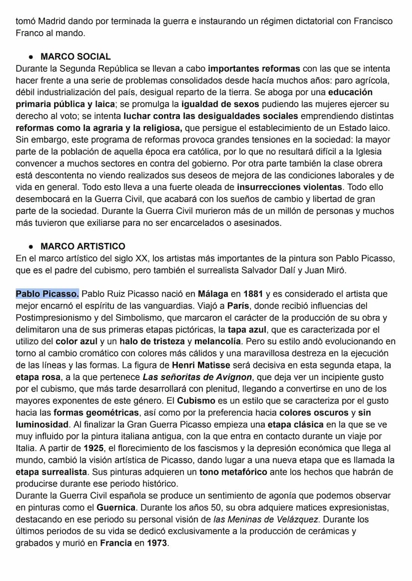 VANGUARDIAS Y GENERACIÓN DEL 27
● MARCO HISTORICO
La dictadura. El general Primo de Rivera instauró la dictadura en septiembre de 1923,
repr