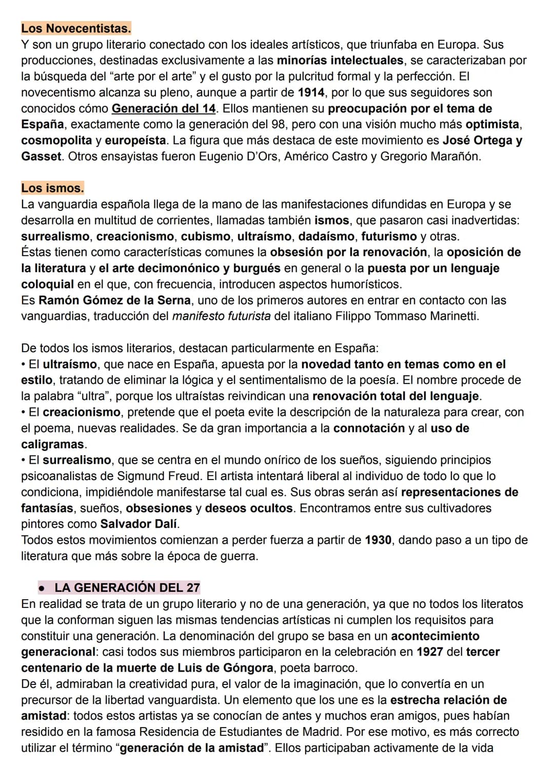 VANGUARDIAS Y GENERACIÓN DEL 27
● MARCO HISTORICO
La dictadura. El general Primo de Rivera instauró la dictadura en septiembre de 1923,
repr