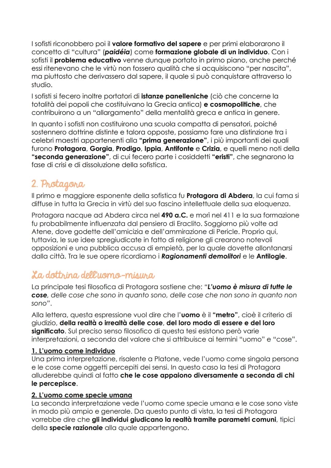 I sofisti
1. L'arte della sofistica
Nella Grecia arcaica il termine "sofista" era sinonimo di "saggio". A partire dal V
secolo a.C. nell'Ate