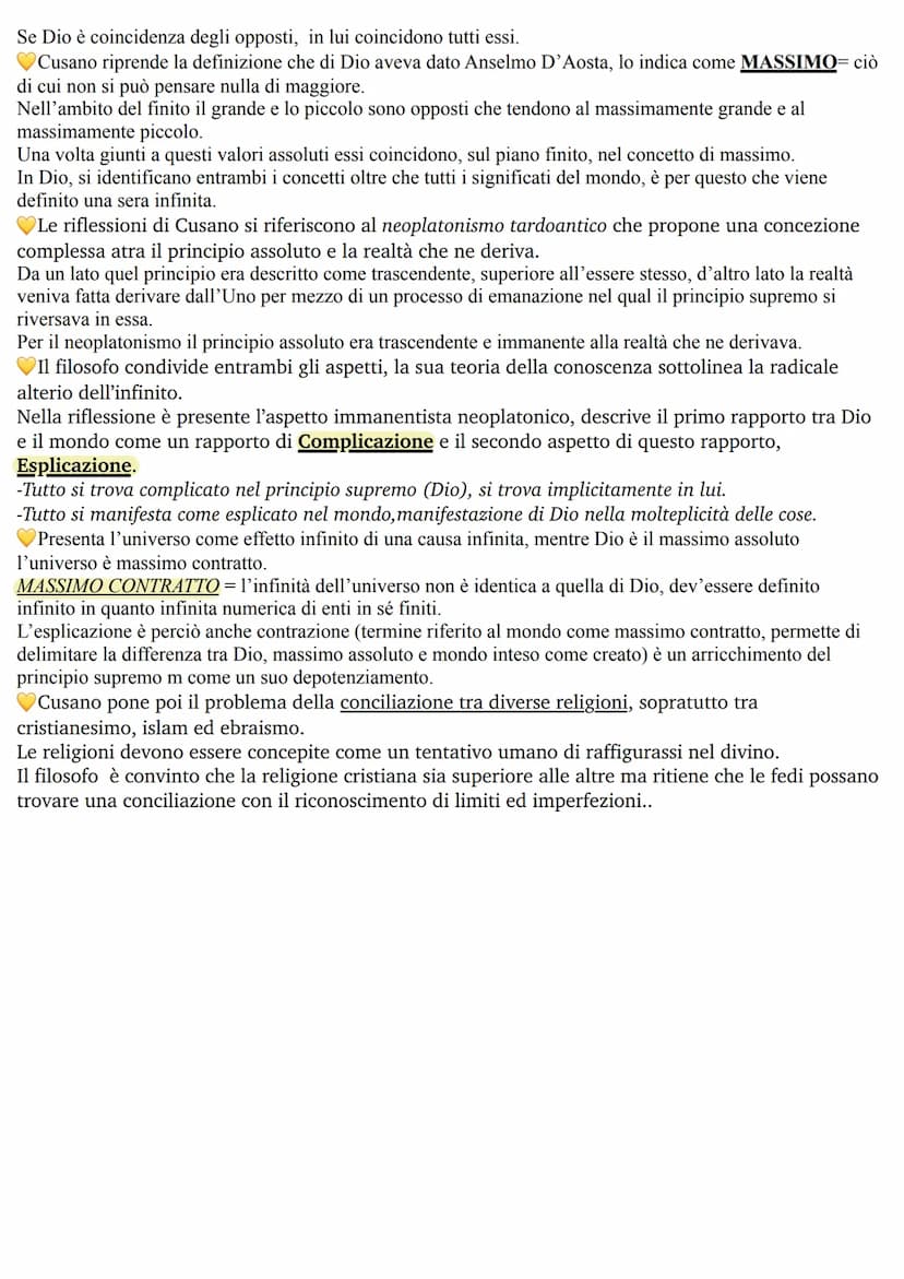 NICOLA CUSANO
E' uno dei principali protagonisti del ritorno al platonismo;
Origini tedesche, Cusano fu coinvolto negli incontri in Italia t