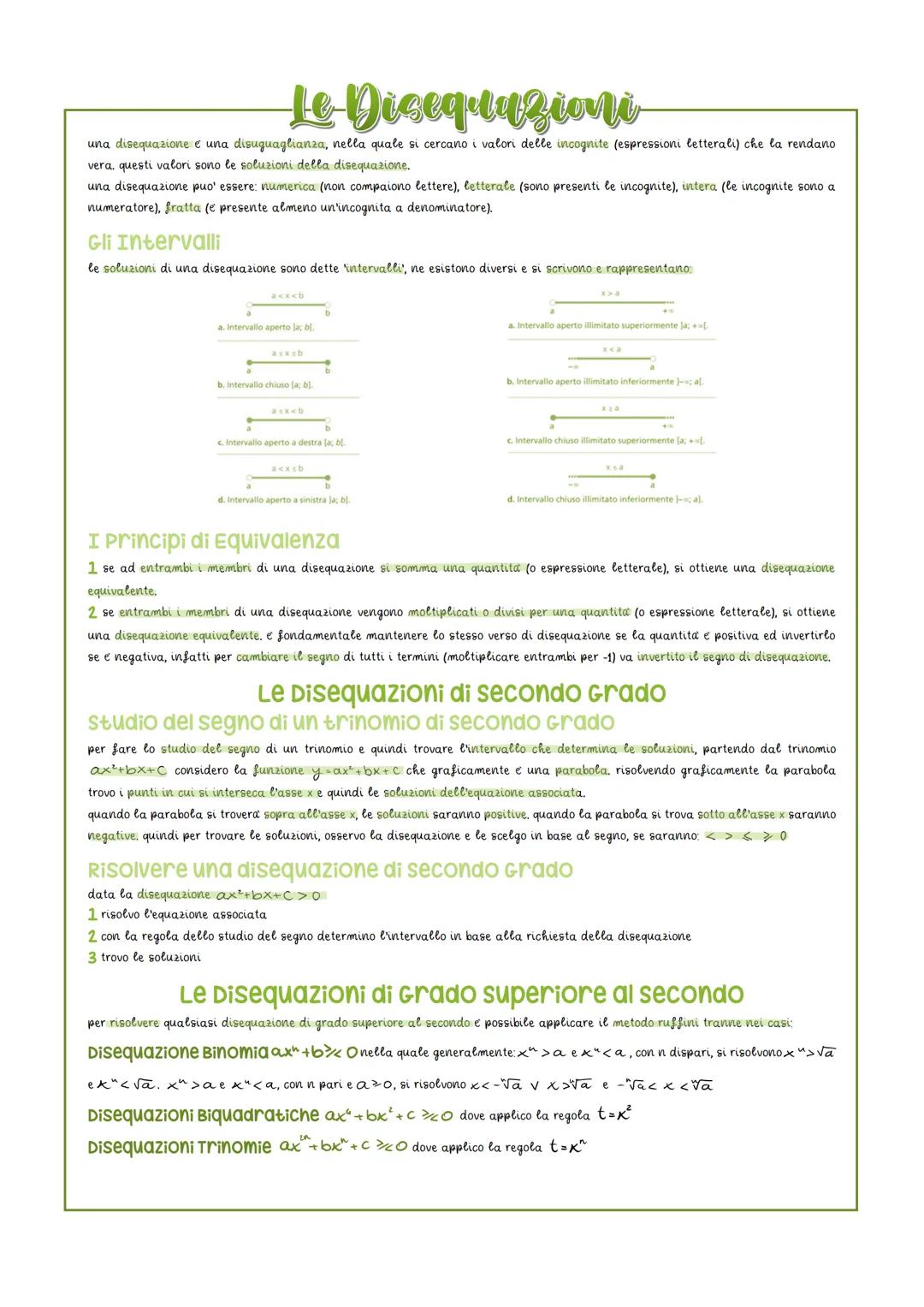 Le Disequazioni
una disequazione e una disuguaglianza, nella quale si cercano i valori delle incognite (espressioni letterali) che la rendan