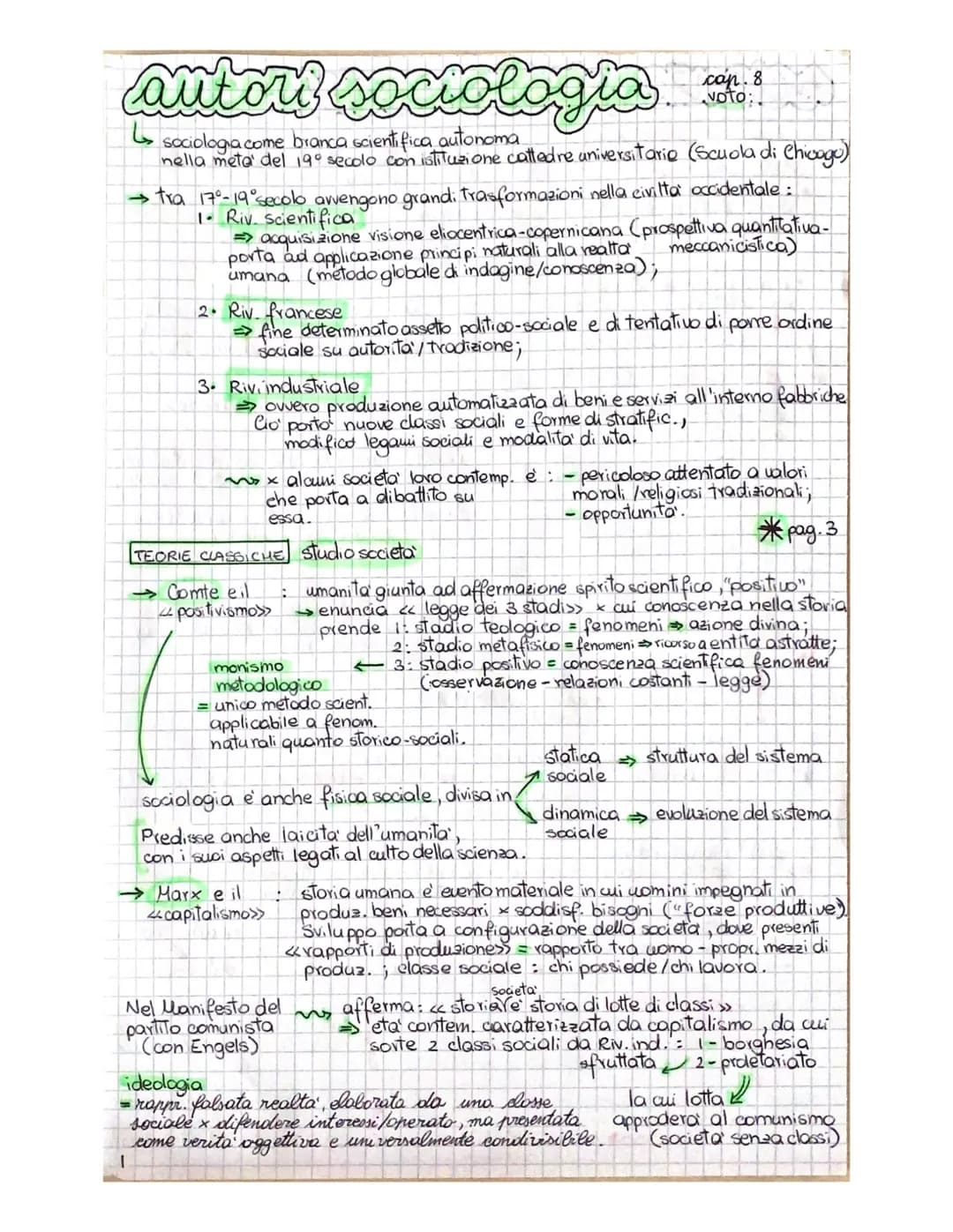 autori sociologia
sociologia.come branca scientifica autonoma
nella meta' del 19° secolo con istituzione catted ne universitario (Scuola di 