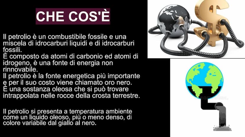 IL PETROLIO
By Alessandra Feola INDICE
CHE COS'È IL PETROLIO
LE MATERIE FOSSILI
COME SI FORMA IL PETROLIO
POZZI PETROLIFERI
ESTRAZIONI
TRASP