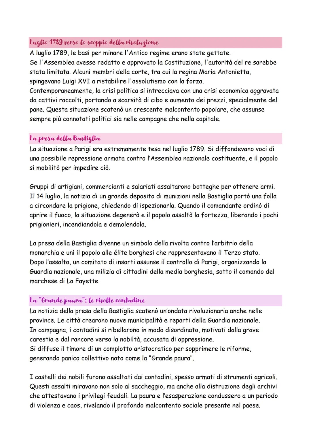 # La crisi dell'Antico regime in Francia

Nel Settecento la Francia si era caratterizzata per il potere monarchico assoluto, e il
sistema po