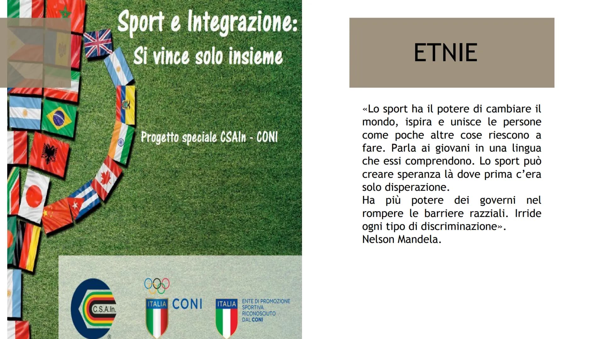 SPORT E
INTEGRAZIONE
Faccendini Alice - 2A Bio
料 LO SPORT COME STRUMENTO D'INTEGRAZIONE
Nelle scienze sociali, con il termine
integrazione s