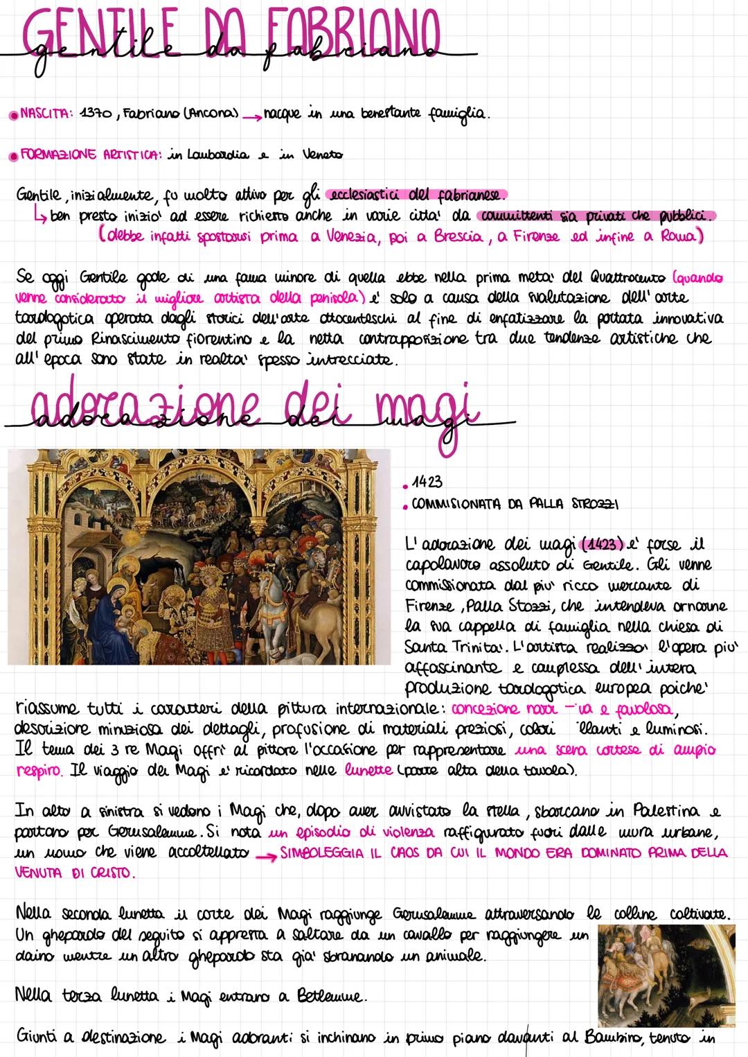 Ggentile da Fabriano e l’adorazione dei magi 