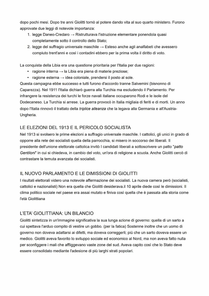 ETA' GIOLITTIANA
LA MORTE DI UMBERTO I E IL MINISTERO ZANARDELLI
L'Italia degli ultimi anni dell'800 era stata segnata da una crisi politica