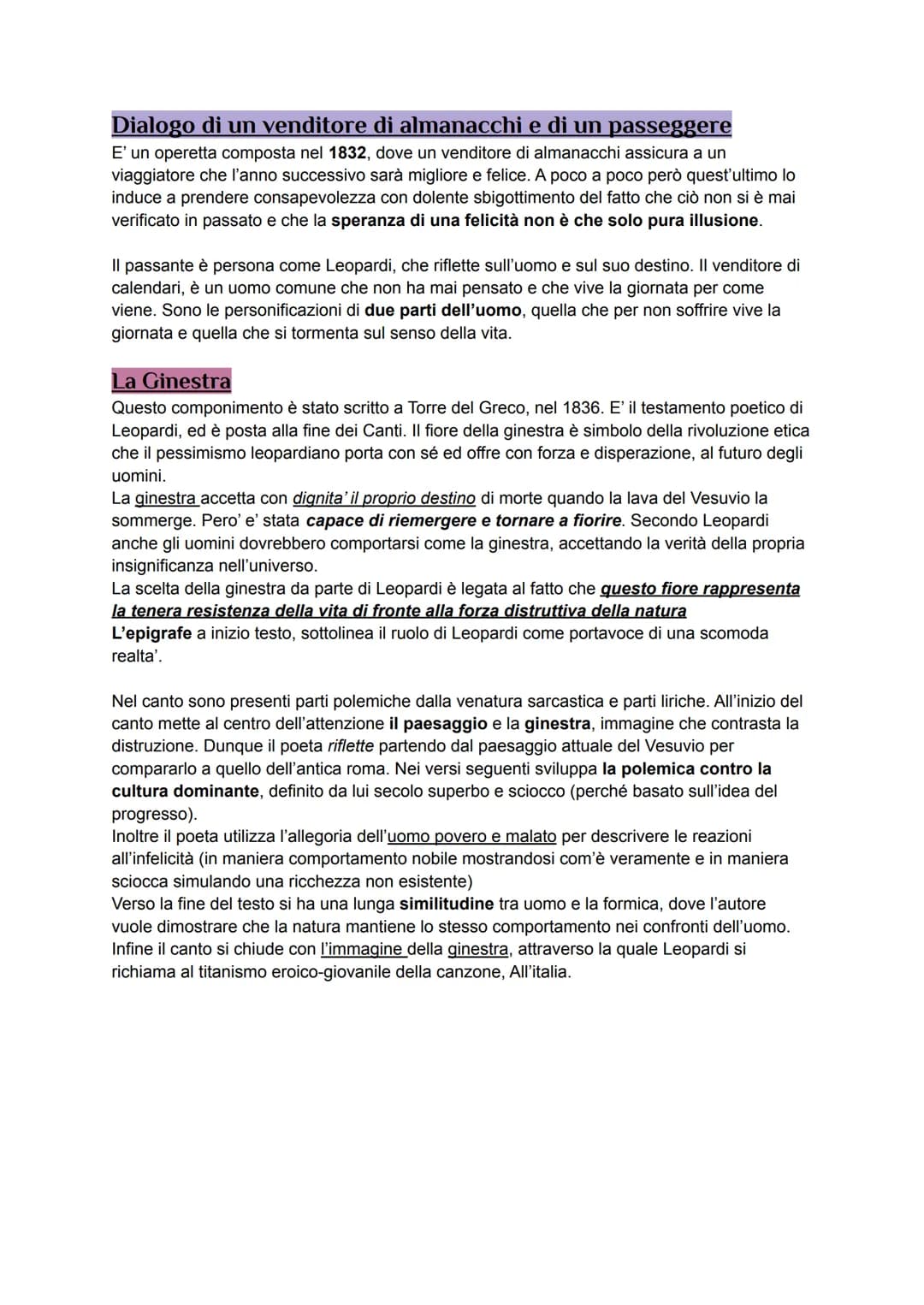 LEOPARDI
29.06.1790 Recanati, marche non era una località turistica. Borgo che era di proprietà
pontificia, tutti viveva in uno stato vecchi