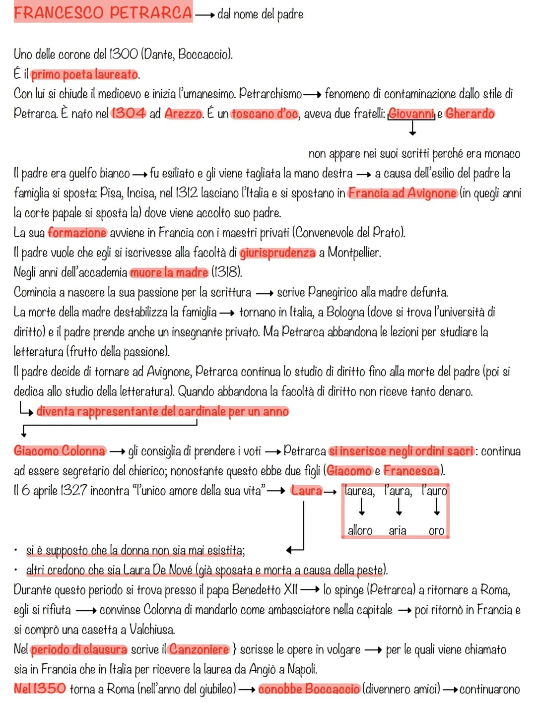 FRANCESCO PETRARCA-
Uno delle corone del 1300 (Dante, Boccaccio).
É il primo poeta laureato.
Con lui si chiude il medioevo e inizia l'umanes