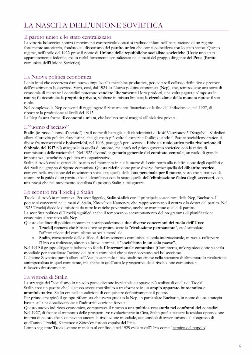 LA COSTRUZIONE DELLA DITTATURA FASCISTA IN ITALIA
Due regimi politici nuovi
Tra il 1921 e il 1922 si affermarono in Italia e in Russia due r