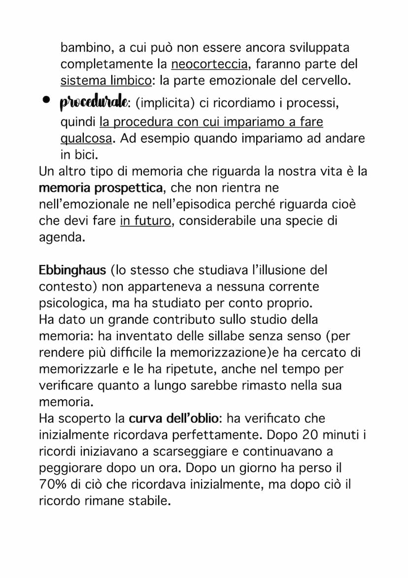 La memoria
La memoria è l'attività mentale con cui conserviamo
dati che poi recuperiamo quando ne abbiamo bisogno.
La memoria è sensoriale, 