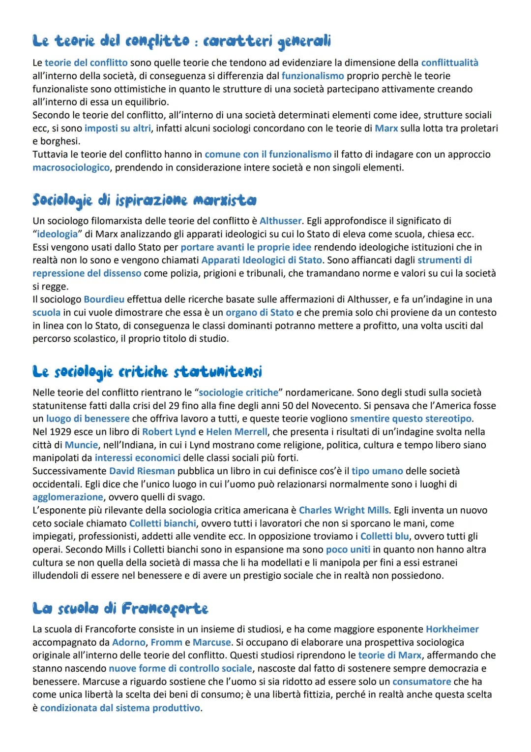 Dopo i classici: prospettive
sociologiche a confronto
Il funzionalisme
Il funzionalismo è un approccio sociologico che consiste nello studia