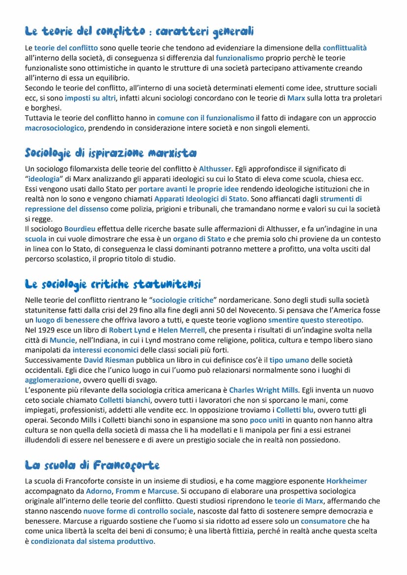 Dopo i classici: prospettive
sociologiche a confronto
Il funzionalisme
Il funzionalismo è un approccio sociologico che consiste nello studia