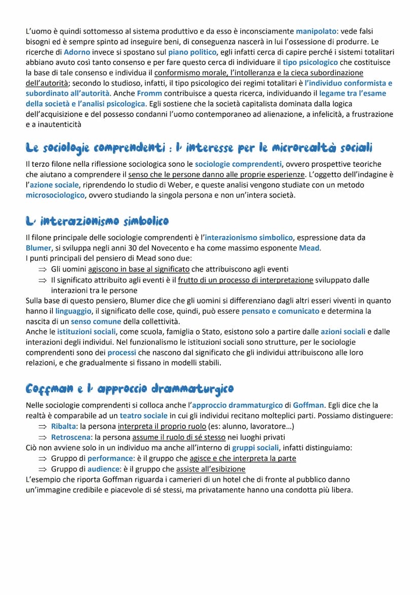Dopo i classici: prospettive
sociologiche a confronto
Il funzionalisme
Il funzionalismo è un approccio sociologico che consiste nello studia