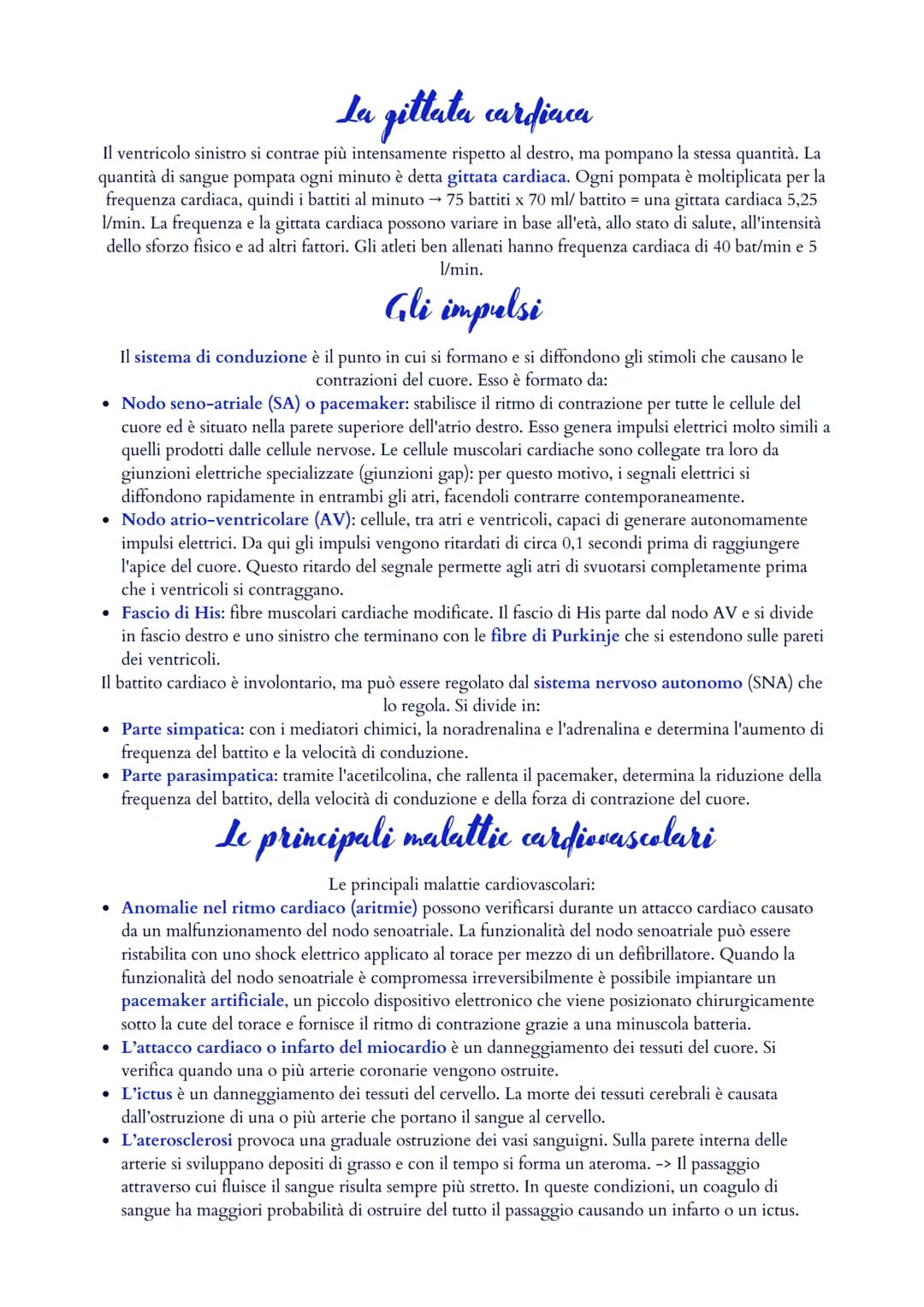 Il sistema cardiovascolare
Il sistema cardiovascolare è formato da un cuore (ovvero il muscolo cardiaco) e da un sistema di vasi
sanguigni (