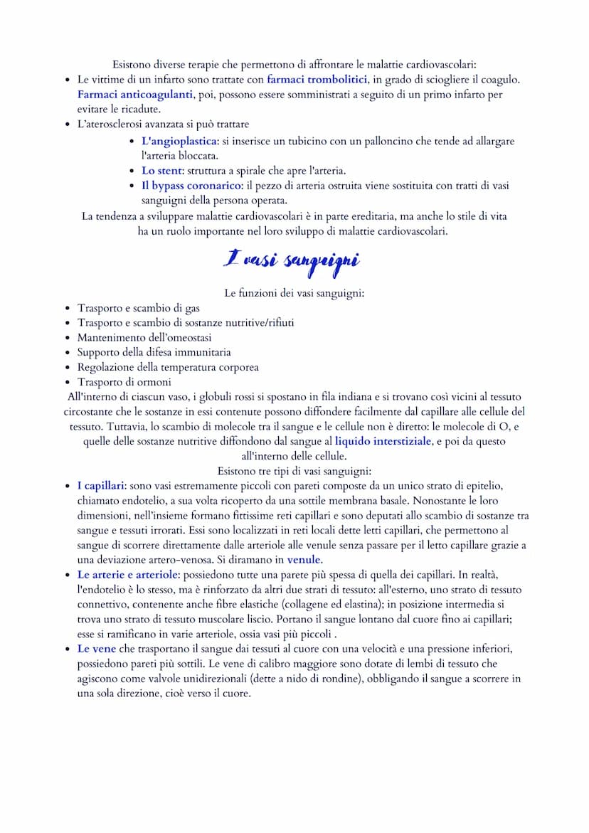 Il sistema cardiovascolare
Il sistema cardiovascolare è formato da un cuore (ovvero il muscolo cardiaco) e da un sistema di vasi
sanguigni (