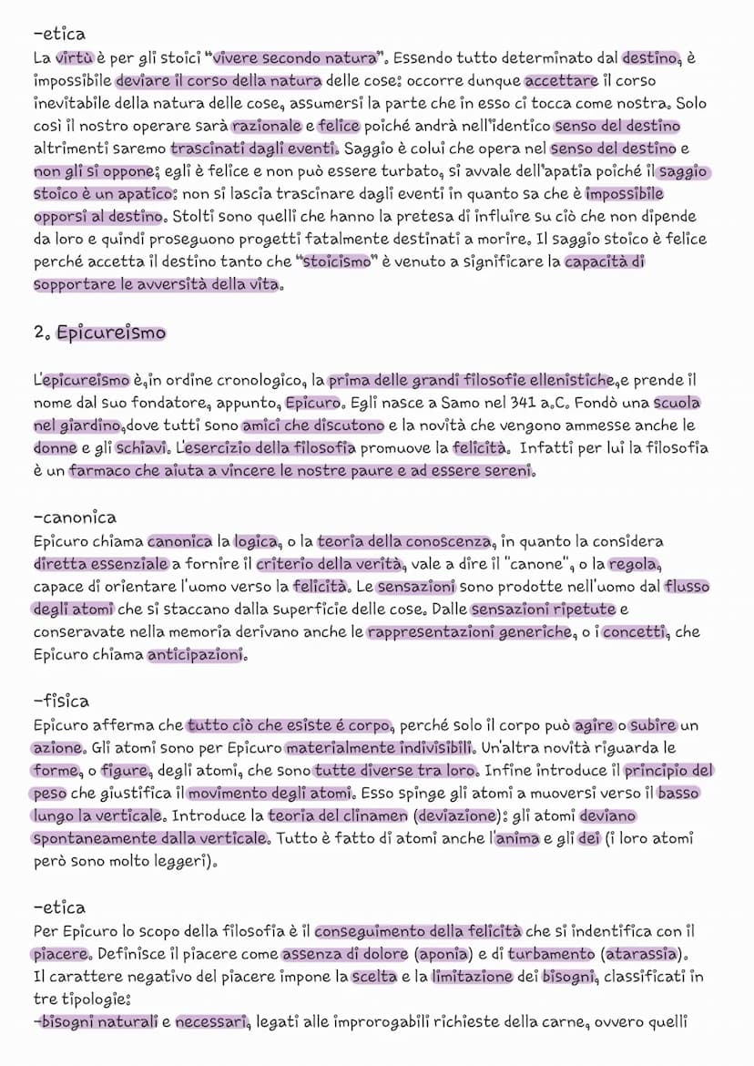 LE FUOSOFIE ENEM Sticke
Ellenist
1. Stoicismo
-origini ed esponenti dello stoicismo
Lo Stoicismo è una corrente filosofica sorta nel III sec