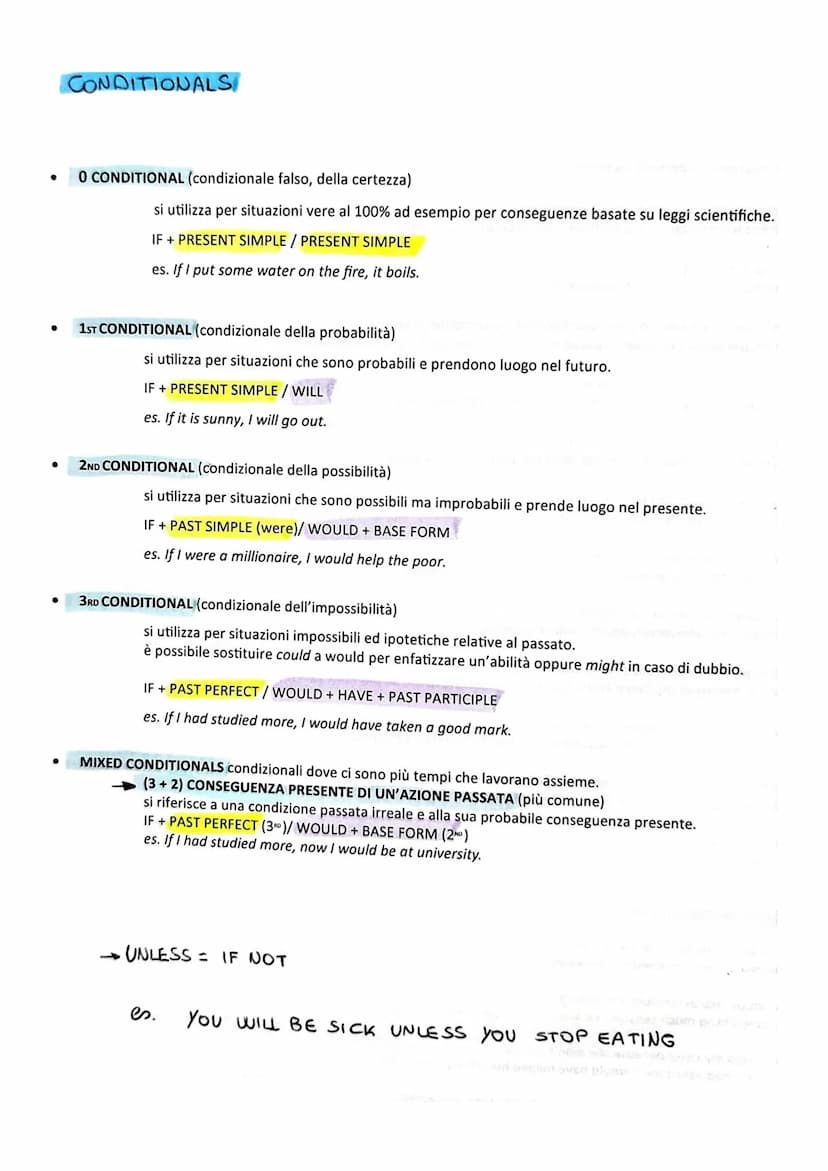 GRAMMATICA INGLESE LIVELLO B2
1 PAST TENSES
PAST SIMPLE
- AZIONI CONCLUSE NEL PASSATO
es. YESTERDAY I WENT OUT,
-THE WAR STOPPED IN 1945.
- 
