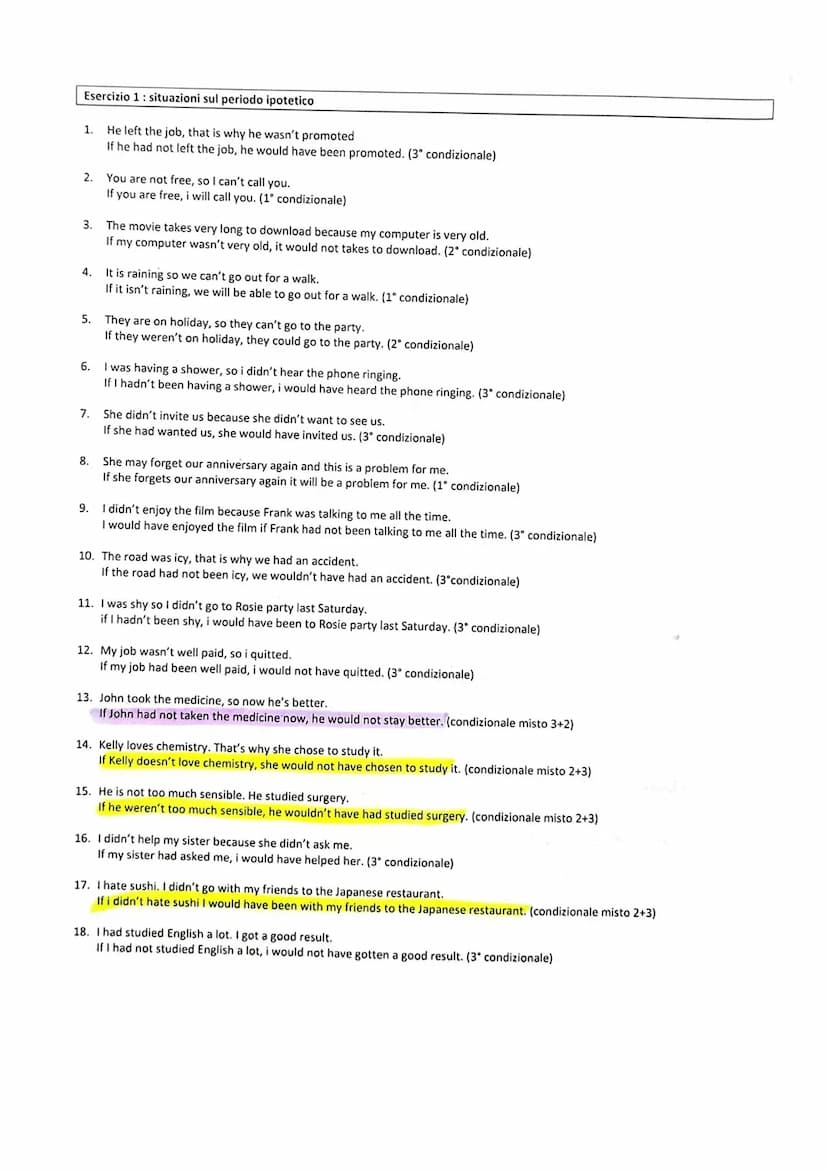 GRAMMATICA INGLESE LIVELLO B2
1 PAST TENSES
PAST SIMPLE
- AZIONI CONCLUSE NEL PASSATO
es. YESTERDAY I WENT OUT,
-THE WAR STOPPED IN 1945.
- 