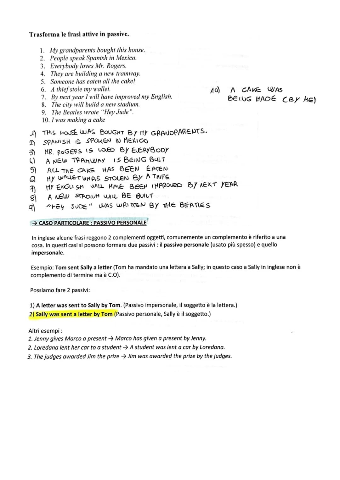 GRAMMATICA INGLESE LIVELLO B2
1 PAST TENSES
PAST SIMPLE
- AZIONI CONCLUSE NEL PASSATO
es. YESTERDAY I WENT OUT,
-THE WAR STOPPED IN 1945.
- 