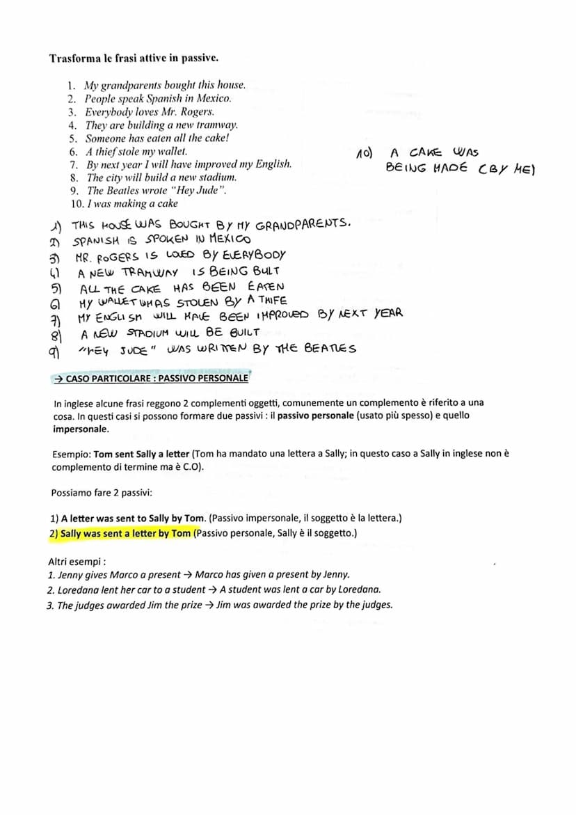 GRAMMATICA INGLESE LIVELLO B2
1 PAST TENSES
PAST SIMPLE
- AZIONI CONCLUSE NEL PASSATO
es. YESTERDAY I WENT OUT,
-THE WAR STOPPED IN 1945.
- 