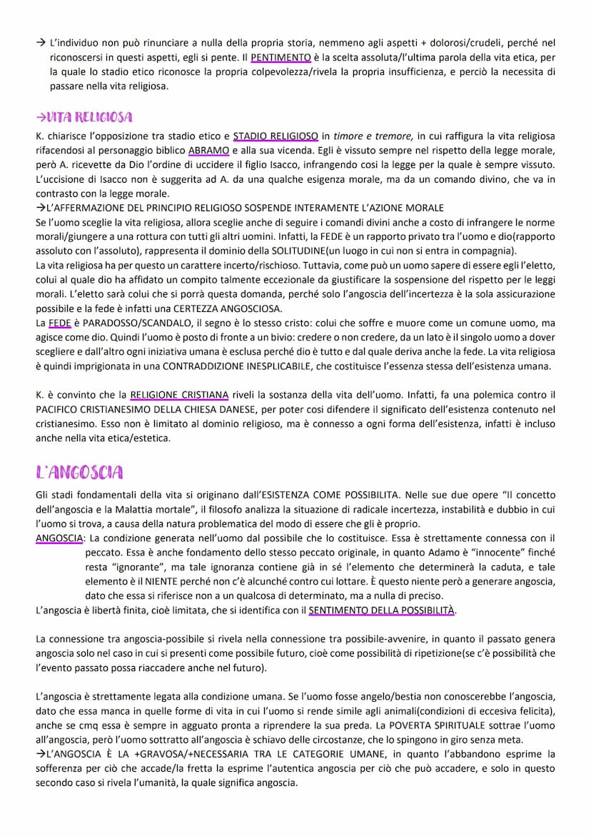 KIERKEGAARD
ESISTENZA COME POSSIBILITA/FEDE
Molti temi di K. sono in antitesi con i temi dell'idealismo romantico=
-la difesa della singolar