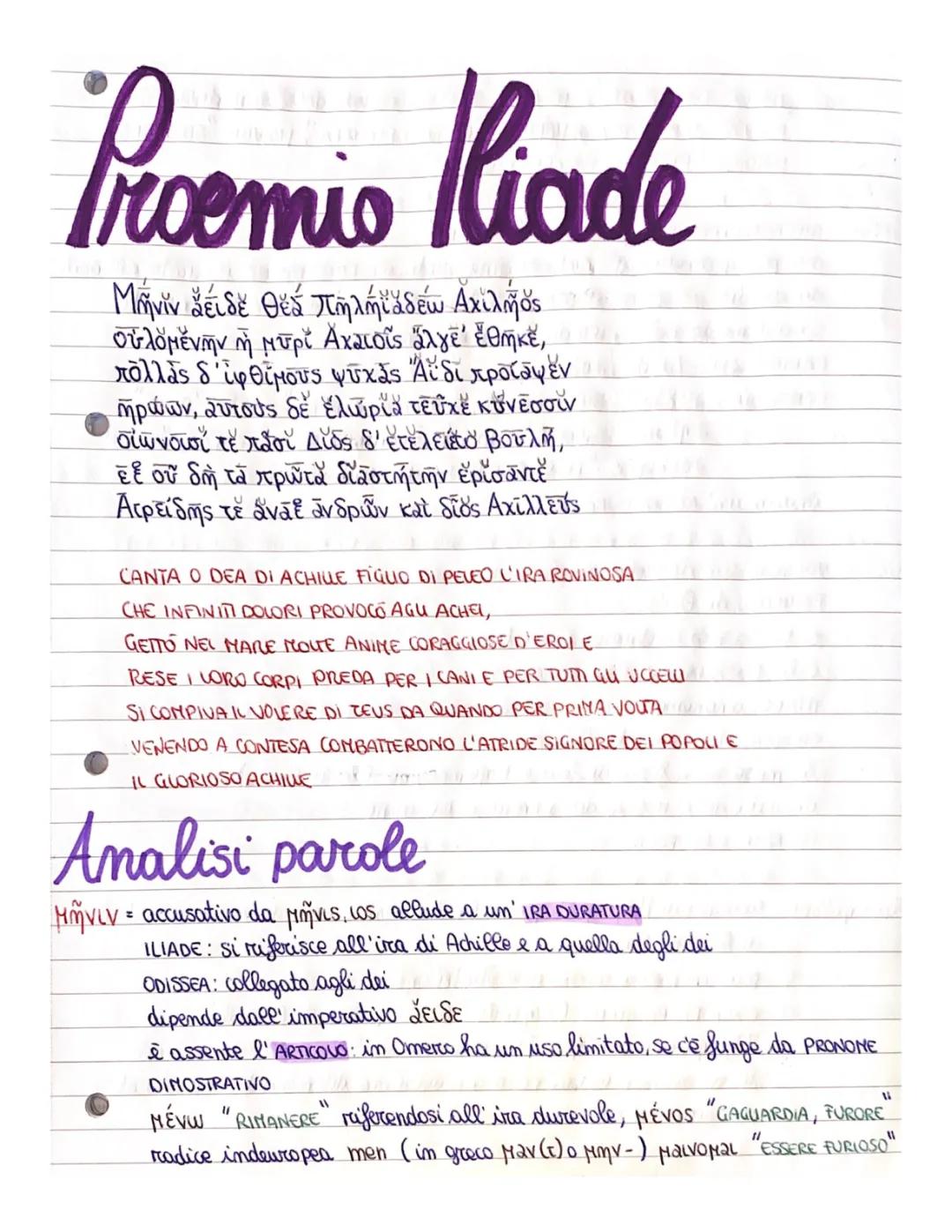 Analisi Completa del Proemio dell’Iliade