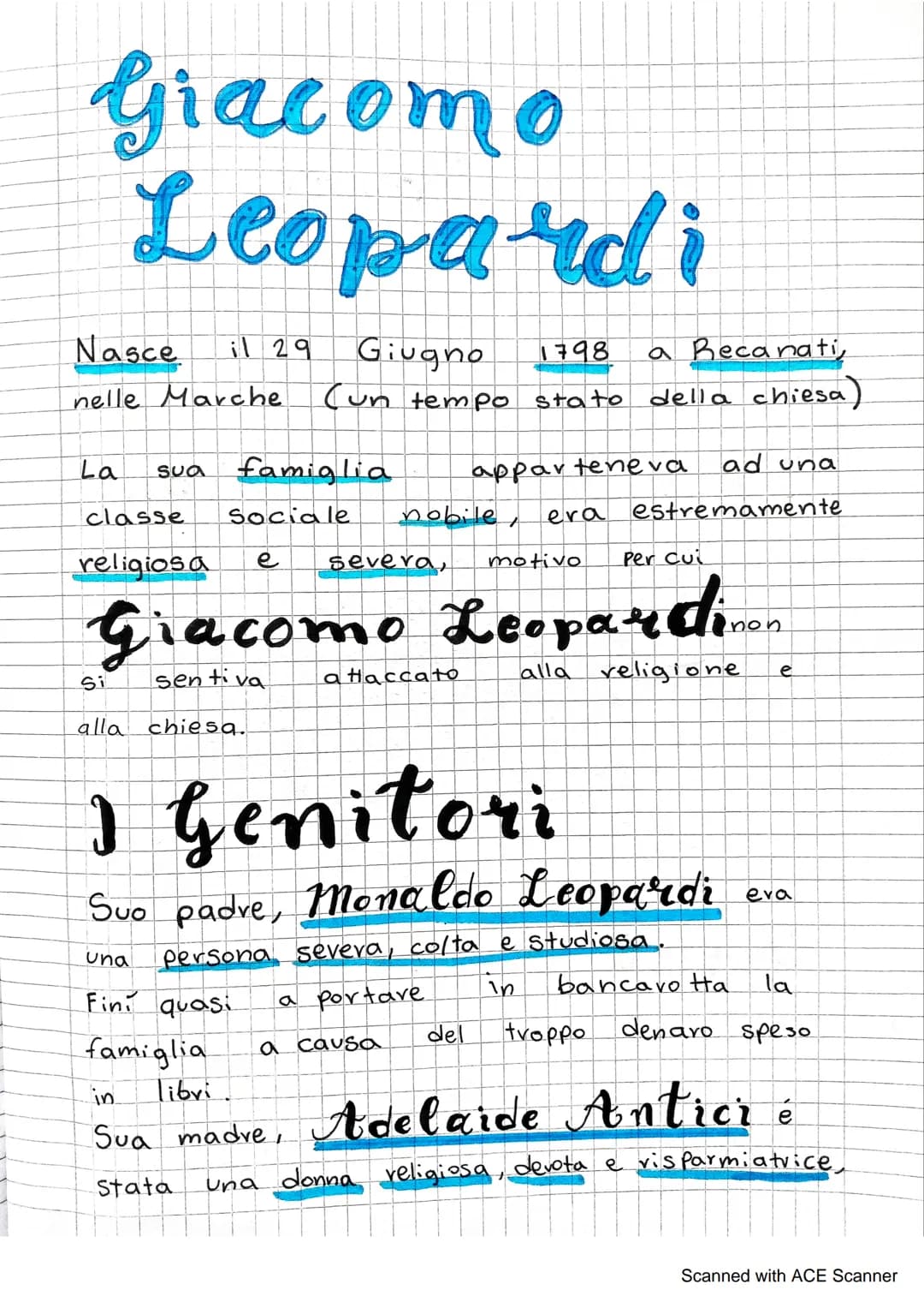 Giacomo
Leopardi
Nasce il 29 Giugno 1798 a Recanati
nelle Marche (un tempo stato della chiesa)
La
classe
religiosa
ad una
apparteneva
Social