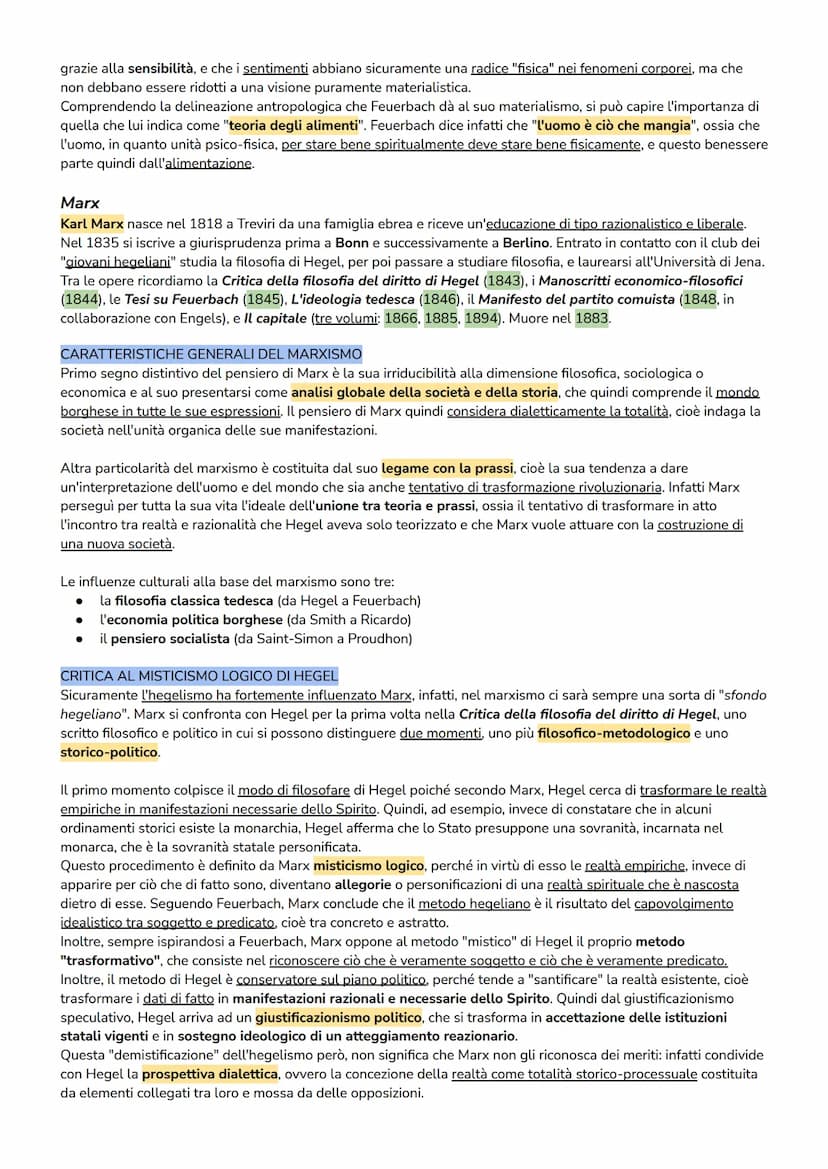 La sinistra hegeliana
Alla morte di Hegel (1831), tra i suoi discepoli si iniziarono a creare delle spaccature tra i "vecchi hegeliani"
(pri
