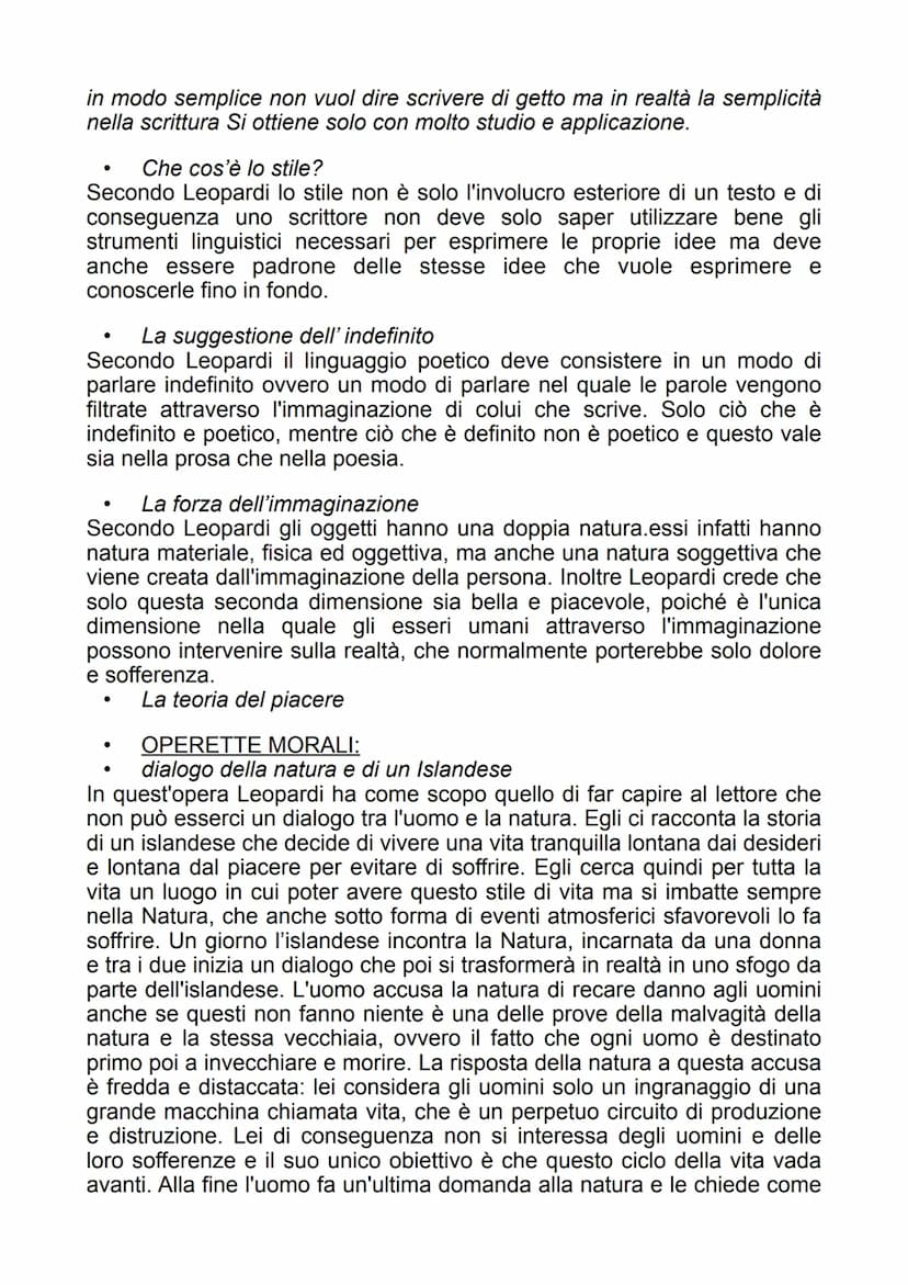 LEOPARDI
●
LA NATURA BENIGNA
dona all'uomo le illusioni, che gli permettono di nascondere attraverso
l'immaginazione i dolori che nascono da